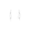 Boucles D'oreilles Pendantes Ysanna Or Blanc Oxyde De Zirconium