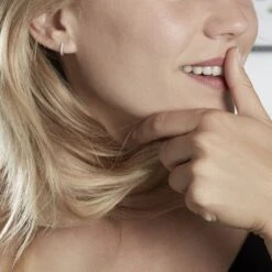 Créoles Andgelina Rondes Or Blanc Oxyde De Zirconium -Garmin Soldes B3OFBZW583 model0