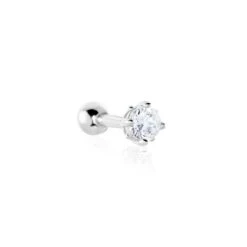 Piercing D'oreilles Joanina 2 Or Blanc Oxyde