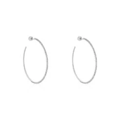 Créoles Tyhana Or Blanc Oxyde