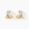Boucles D'oreilles Puces Volute Or Jaune Diamant -Garmin Soldes B3OFJDW025 master