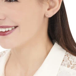 Boucles D'oreilles Puces Clavie Or Jaune Diamant -Garmin Soldes B3OFJDW039 model0