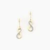 Boucles D'oreilles Pendantes Infino Or Jaune Diamant