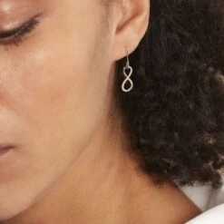 Boucles D'oreilles Pendantes Infino Or Jaune Diamant -Garmin Soldes B3OFJDW204 model0