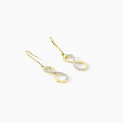 Boucles D'oreilles Pendantes Infino Or Jaune Diamant -Garmin Soldes B3OFJDW204 view1