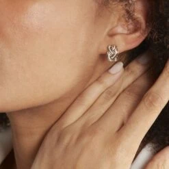 Boucles D'oreilles Puces Leopoldine Or Jaune Diamant -Garmin Soldes B3OFJDW263 model1