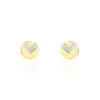 Boucles D'oreilles Puces Or Jaune Diamant
