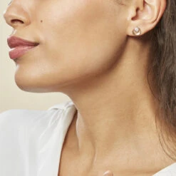 Boucles D'oreilles Puces Liana Or Jaune Diamant -Garmin Soldes B3OFJDW486 model0