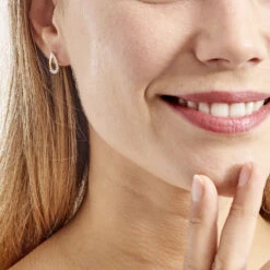 Boucles D'oreilles Puces Chrystalise Or Jaune Diamant -Garmin Soldes B3OFJDW582 model0