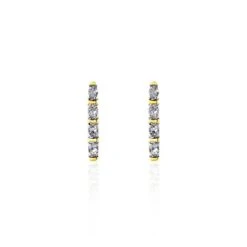 Boucles D'oreilles Puces Or Jaune Puces Judy Diamants