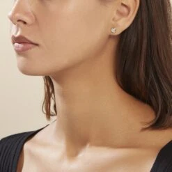 Boucles D'oreilles Puces Or Jaune Laurissa Diamants -Garmin Soldes B3OFJDW668 model1