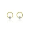 Boucles D'oreilles Puces Gisa Jaune Diamant Blanc -Garmin Soldes B3OFJDW669 master