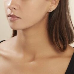 Boucles D'oreilles Puces Gisa Jaune Diamant Blanc -Garmin Soldes B3OFJDW669 model0