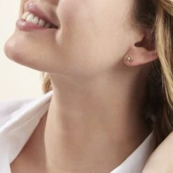 Boucles D'oreilles Puces Or Jaune Afua Diamants -Garmin Soldes B3OFJDW681 model0