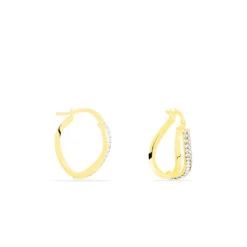 Créoles Hera Or Jaune Strass