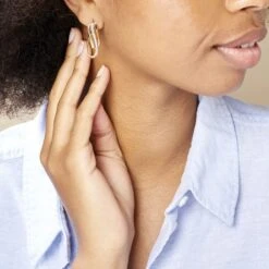 Créoles Hilharriette Or Jaune Strass -Garmin Soldes B3OFJPW225 model1