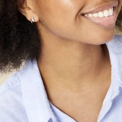 Boucles D'oreilles Puces Kirsten Or Jaune Rubis Et Diamant -Garmin Soldes B3OFJRR002 model0