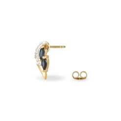 Boucles D'oreilles Puces Sakina Or Jaune Saphir Et Diamant Et Divers -Garmin Soldes B3OFJSB002 view2