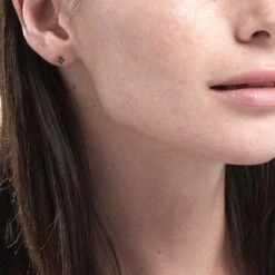 Boucles D'oreilles Puces Elea Or Jaune Topaze Bleu London -Garmin Soldes B3OFJT5004 model0