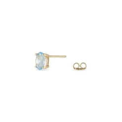 Boucles D'oreilles Puces Elea Serti Griffe Or Jaune Topaze -Garmin Soldes B3OFJTB009 view2