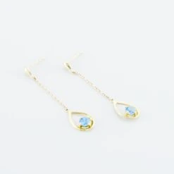 Boucles D'oreilles Pendantes Or Jaune Ossian Topaze -Garmin Soldes B3OFJTB372 view2