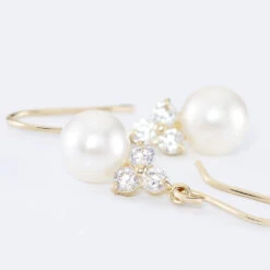 Boucles D'oreilles Pendantes Taissia Or Jaune Perle De Culture -Garmin Soldes B3OFJU2276 view2