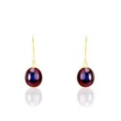 Boucles D'oreilles Pendantes Severiane Or Jaune Perle De Culture