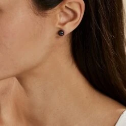 Boucles D'oreilles Puces Micaelle Teintees Or Jaune Perle De Culture -Garmin Soldes B3OFJUH006 model1