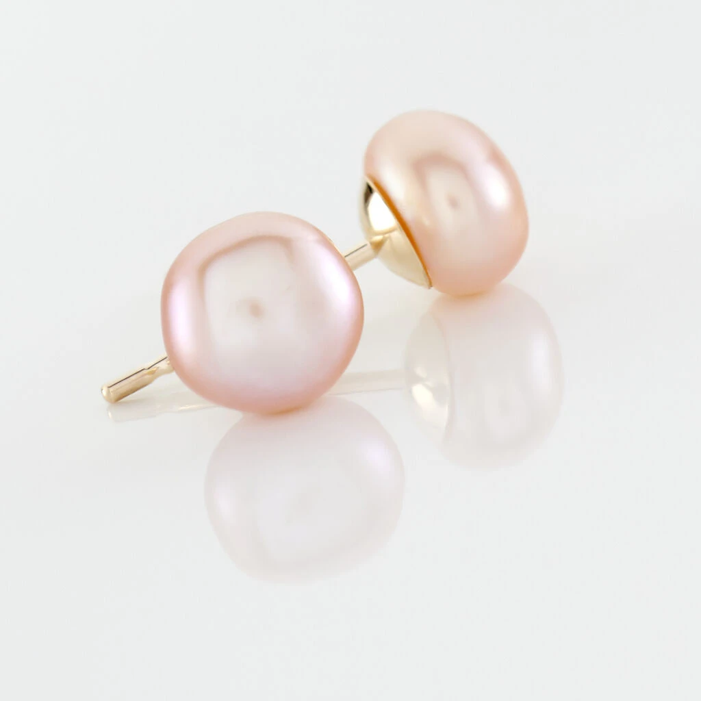 Boucles D'oreilles Puces Ursulina Or Jaune Perle De Culture 5 Boucles D'oreilles Puces Ursulina Or Jaune Perle De Culture – Image 3