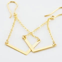 Boucles D'oreilles Pendantes Ella Or Jaune -Garmin Soldes B3OFJW002J view2