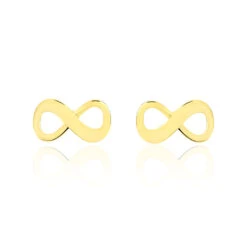Boucles D'oreilles Puces Annie-francoise Infini Or Jaune