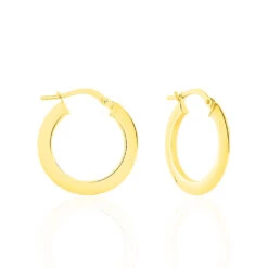 Créoles Suzana Lisses Fil Triangle Or Jaune