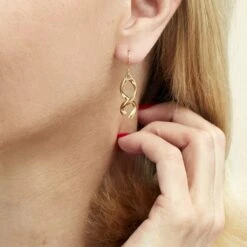 Boucles D'oreilles Pendantes Merone Vagues Or Jaune 9 Boucles D'oreilles Pendantes Merone Vagues Or Jaune -Garmin Soldes B3OFJW008Q model0