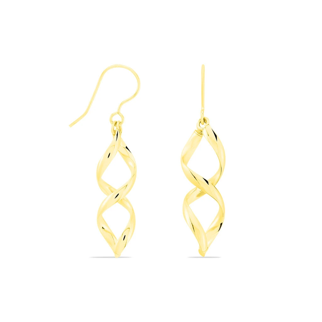 Boucles D'oreilles Pendantes Merone Vagues Or Jaune 4 Boucles D'oreilles Pendantes Merone Vagues Or Jaune – Image 2