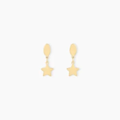 Boucles D'oreilles Pendantes Alphonsine Etoile Or Jaune