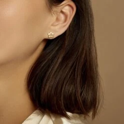 Boucles D'oreilles Puces Alphonsine Etoile De Mer Or Jaune -Garmin Soldes B3OFJW00CM model0