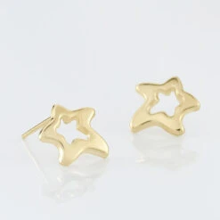 Boucles D'oreilles Puces Alphonsine Etoile De Mer Or Jaune -Garmin Soldes B3OFJW00CM view2