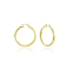 Créoles Or Jaune Torsadé