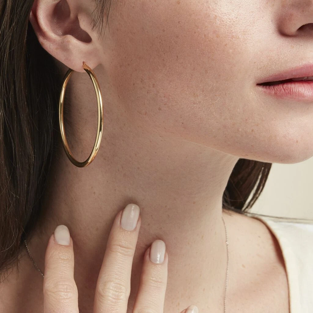 Créoles Or Jaune Rond 6 Créoles Or Jaune Rond – Image 4