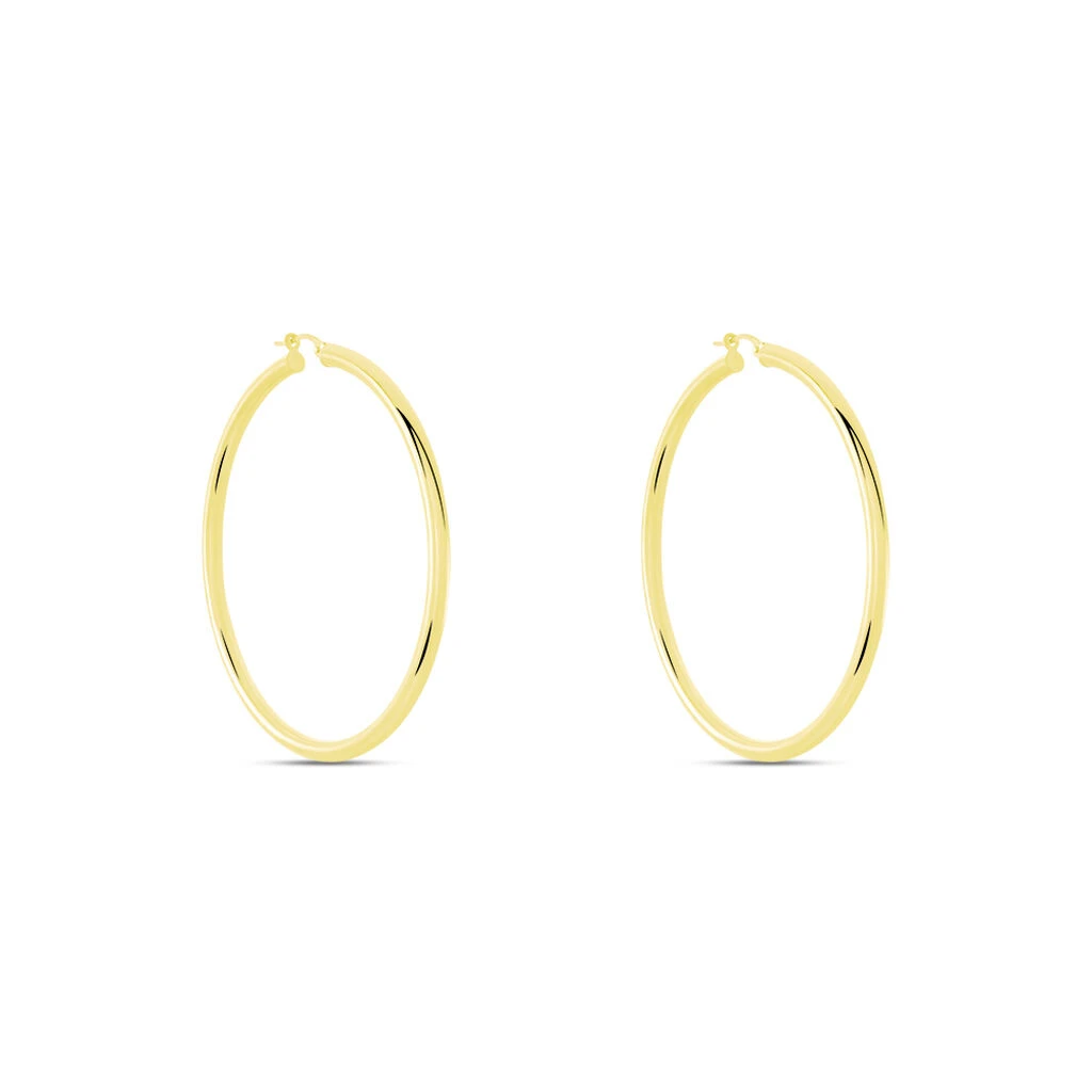 Créoles Or Jaune Rond 4 Créoles Or Jaune Rond – Image 2