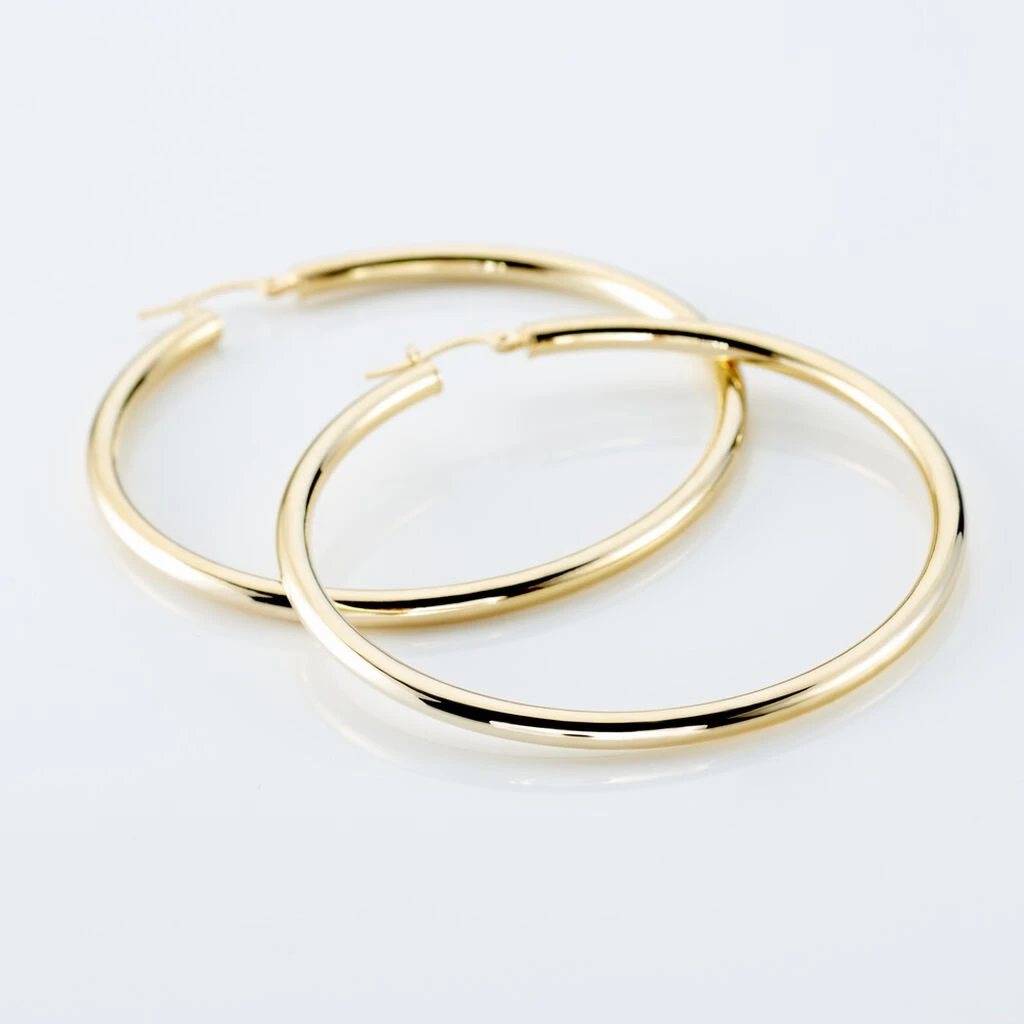 Créoles Or Jaune Rond 5 Créoles Or Jaune Rond – Image 3