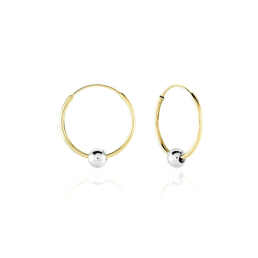 Créoles Kirsa Or Bicolore 3 Créoles Kirsa Or Bicolore