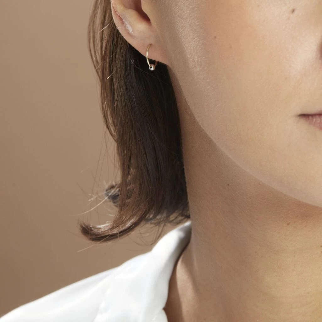 Créoles Kirsa Or Bicolore 6 Créoles Kirsa Or Bicolore – Image 4