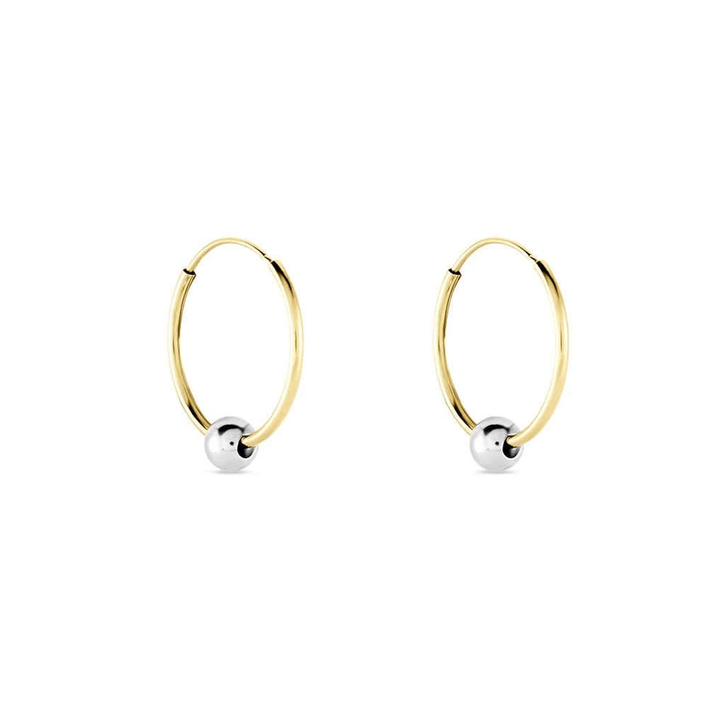 Créoles Kirsa Or Bicolore 4 Créoles Kirsa Or Bicolore – Image 2