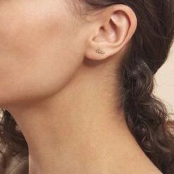 Boucles D'oreilles Puces Bartolomea Feuilles Or Jaune -Garmin Soldes B3OFJW0682 model0