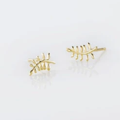 Boucles D'oreilles Puces Bartolomea Feuilles Or Jaune -Garmin Soldes B3OFJW0682 view2