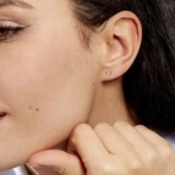 Boucles D'oreilles Puces Anne-maudae Coeurs Or Jaune -Garmin Soldes B3OFJW0783 model0