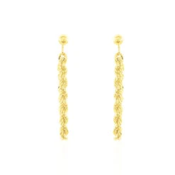 Boucles D'oreilles Pendantes Jerry Corde Or Jaune