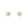 Boucles D'oreilles Amazone Or Jaune Email Strass