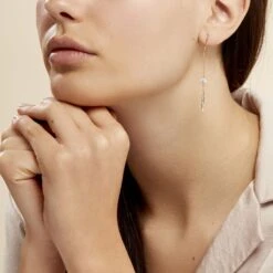 Boucles D'oreilles Pendantes Powoo Or Jaune Strass -Garmin Soldes B3OFJXW209 model0